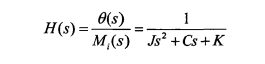 Quartz pendulum transfer function formula